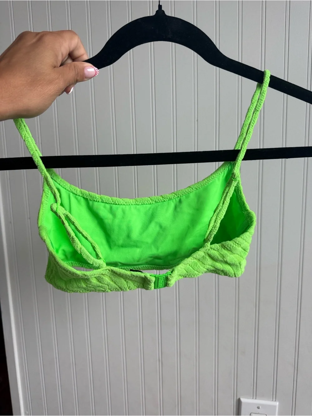 triangl swimwear Neon Lime Ribbed Bikini Set